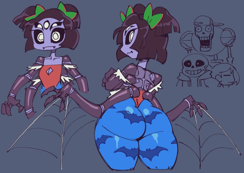 1girls ass caliginous cosplay darkstalkers female frisk lilith_aensland_(cosplay) muffet papyrus sans tagme undertale