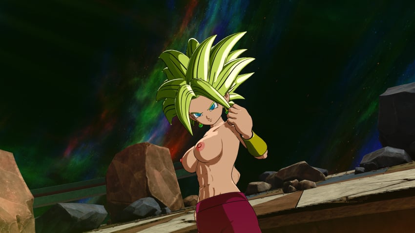 1girl 2024 2024s 3d areola areolae blue_eyes breast breasts breasts_out dragon_ball dragon_ball_sparking!_zero dragon_ball_super fusion green_hair kefla mod mod_showcase modding_(gaming) naked naked_female nude nude_female nude_mod pink_areola pink_areolae pink_nipple pink_nipples potara_earrings potara_fusion topless