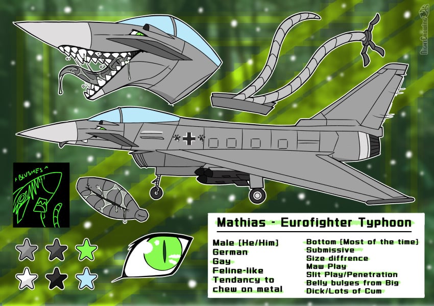 2024 aircraft animal_genitalia anus bodily_fluids digital_media_(artwork) dire_aircraft dire_machine dire_vehicle english_text feral genital_slit genitals hi_res living_aircraft living_machine living_vehicle machine male mathias_(cryz) model_sheet nightcrowing open_mouth saliva snaggle_tooth solo tendrils text tongue tongue_out vehicle