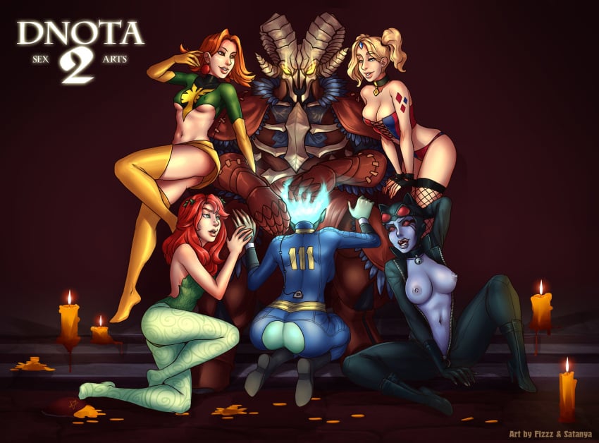 1boy 5girls anus armor ass ass_view backboob batman_(series) blonde_hair blowjob blue_eyes bodypaint bodysuit breasts butt_view_fellatio catwoman_(cosplay) corset cosplay crossover crystal_maiden cyan_hair dc_comics death_prophet demon doom_(dota_2) dota_2 earrings fallout fallout_4 fellatio female fizzz gloves green_skin halloween hand_on_hand hand_on_head hand_on_thigh harem harley_quinn_(cosplay) leaves leotard lina marvel microskirt multiple_females navel nipples nose_piercing open_clothes open_mouth oral orange_eyes orange_hair panties phoenix_(x-men)_(cosplay) pimp poison_ivy_(cosplay) purple_skin queen_of_pain ranger red_eyes red_hair red_skin sitting smile spread_legs succubus thighhighs tights topless wind windranger x-men yellow_eyes