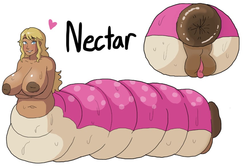 blonde_hair female gastropod gross hyper_anus nectar_(xample) reference_image slug solo tagme taur weird worm xample