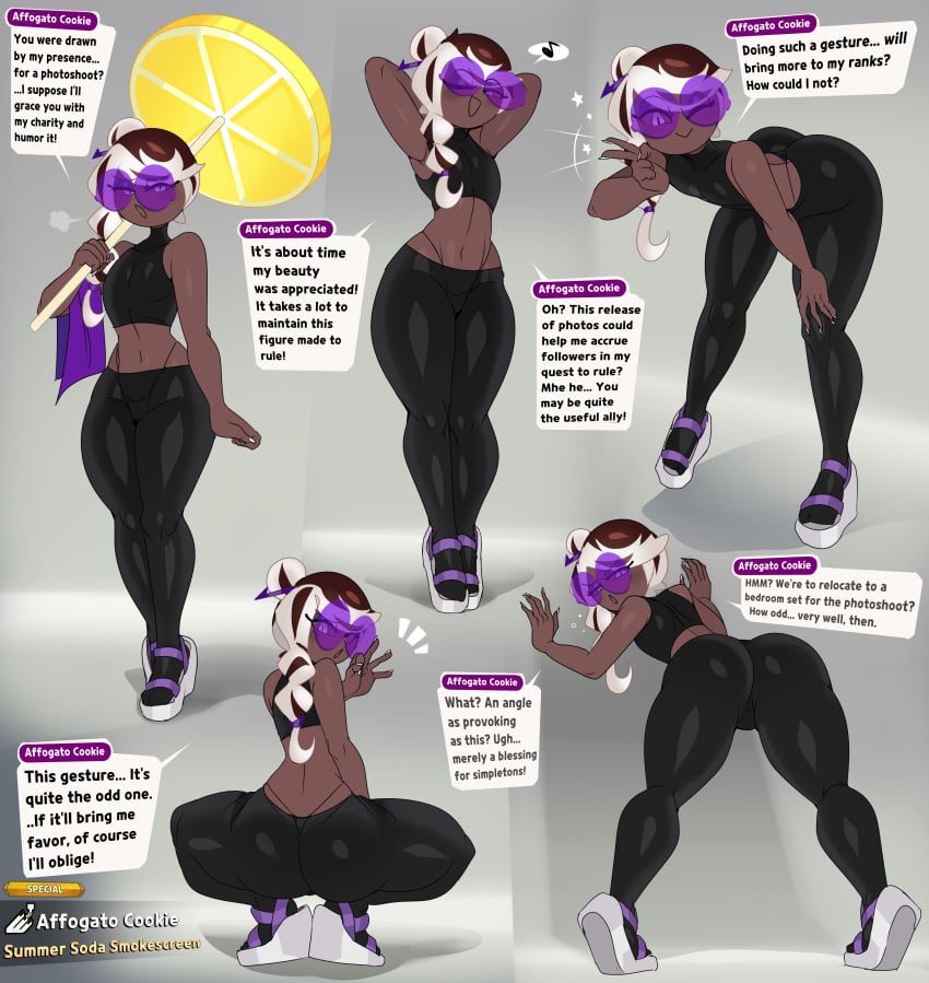 1boy affogato_cookie armpits arms_up ass big_ass blowjob_gesture bubble_butt captain_kirb cookie_run crop_top dark-skinned_femboy dark-skinned_male dark_skin dialogue fat_ass femboy glasses hands_behind_head looking_at_viewer looking_back male male_only painted_nails panties pants png pose posing posing_for_the_viewer shoes solo squatting sunglasses talking_to_viewer text thick_ass thick_thighs thong tinted_eyewear umbrella wide_hips