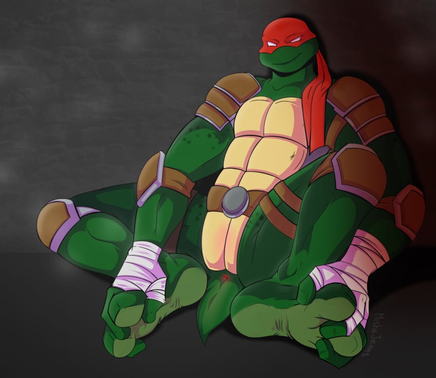 2_toes absurd_res anthro anus bent_legs feet hi_res male mishajeans nude raphael_(tmnt) reptile scalie short_tail sitting smile solo spread_legs spreading tail teenage_mutant_ninja_turtles teenage_mutant_ninja_turtles_(fortnite) tmnt_(fortnite) toes turtle