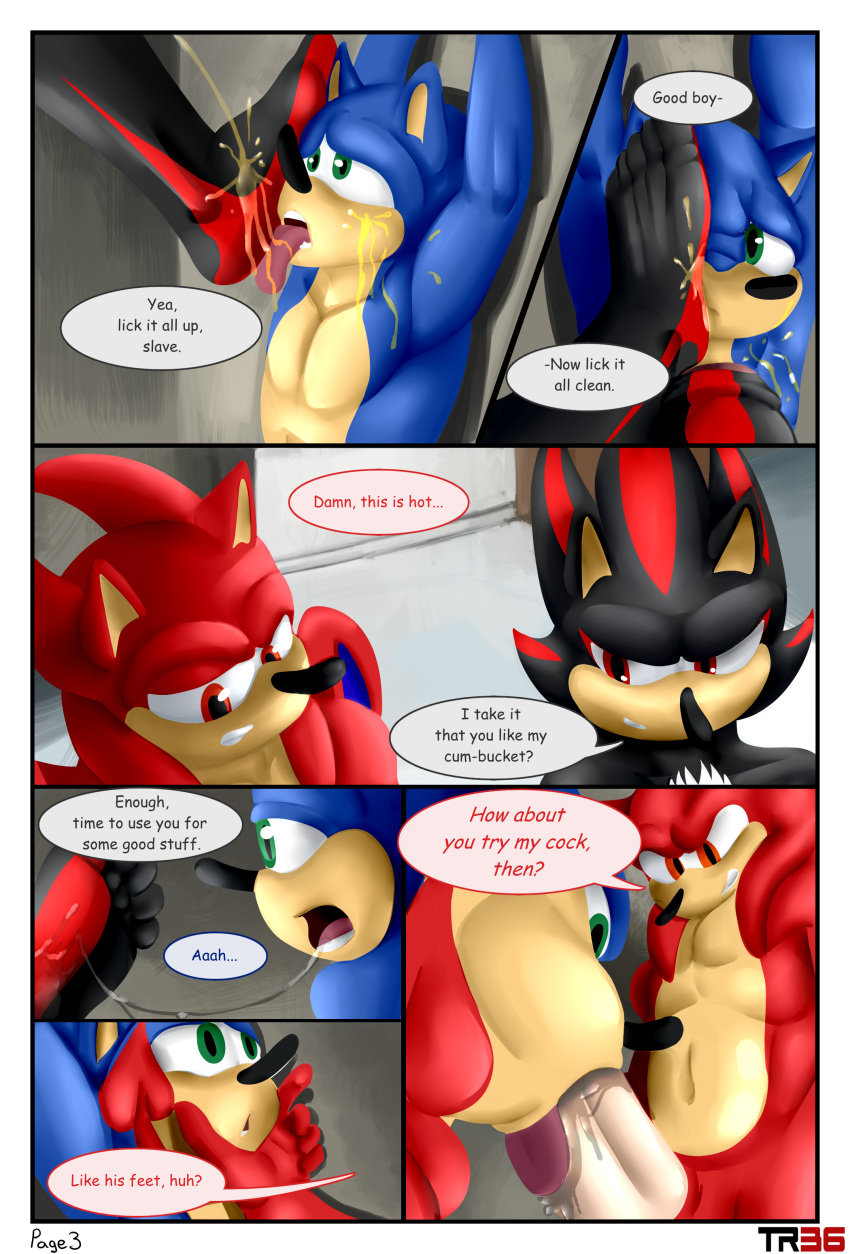 2010 anthro anthro_only august balls blue_arms blue_fur bound feet foot_lick furry furry_only hedgehog mammal no_humans peeing penis piss shadow_the_hedgehog slave sonic_(series) sonic_the_hedgehog sonic_the_hedgehog_(series) threesome trooper036 urine watersports yaoi