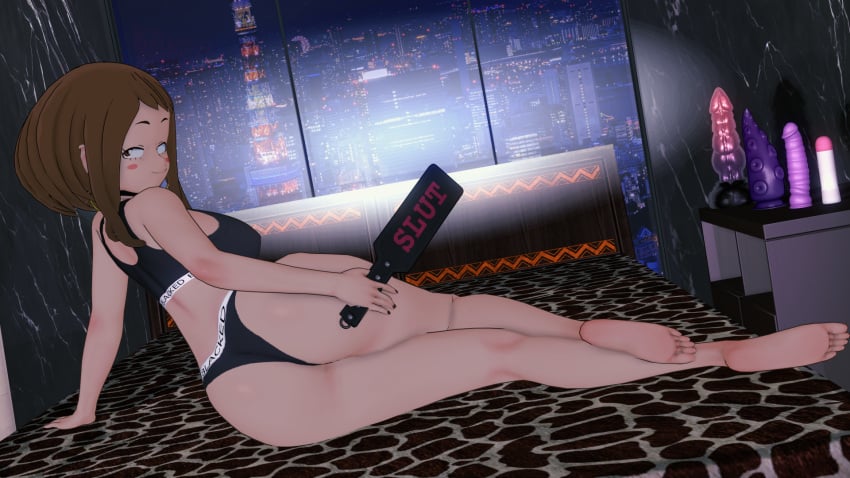 Ochako Uraraka (Blacked) Rule 34 Image