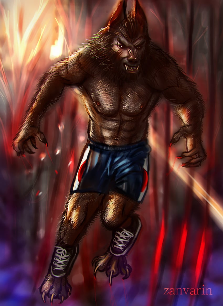 abs anthro_only canine clothing goosebumps goosebumps_(film) male male_only mammal no_humans pecs solo the_werewolf_of_fever_swamp torn_clothes were werewolf zanvarin