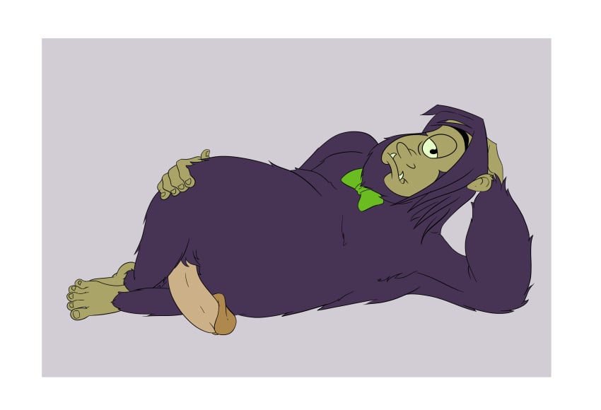 1_eye absurd_res american_dragon:_jake_long anthro aroused aroused_face aroused_male bob-jiggles bow_tie crossed_legs cyclops disney disney_channel erection fangs feet fur furry genitals hairy half-closed_eyes hand_on_head hand_on_hip hi_res humanoid humanoid_feet humanoid_genitalia humanoid_hands looking_at_viewer lying male male_focus male_only narrowed_eyes on_side overweight overweight_male penis plantigrade pose purple_body purple_fur relaxing rounded_ears simple_background slightly_chubby slightly_chubby_male smile smiling_at_viewer smirk smirking_at_viewer stan_lipkowski teeth troll_(mythology)
