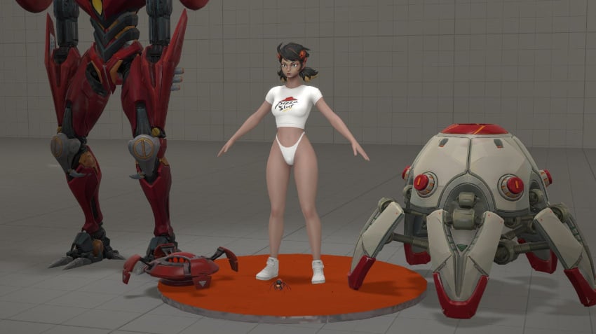 asserting_dominance female female_only marvel marvel_rivals peni_parker peni_parker_(marvel_rivals) pizza_hut t-pose theboobedone thick_thighs thong