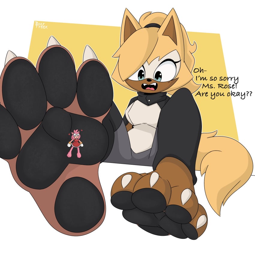 absurd_res amy_rose anthro barefoot burtreex canid canine canis claws duo english_text eulipotyphlan feet female foot_fetish giantess hedgehog hi_res idw_publishing macro mammal micro open_mouth pawpads pink_body sega soles sonic_(series) sonic_the_hedgehog_(comics) sonic_the_hedgehog_(idw) sonic_the_hedgehog_(series) text toe_claws toes whisper_the_wolf wolf
