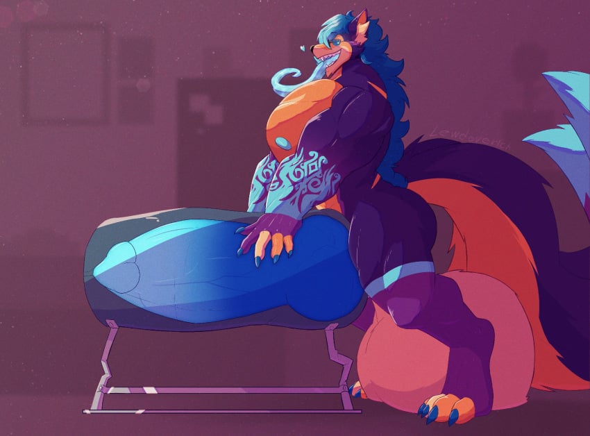 animal_genitalia anthro anus ass balls big_balls big_butt big_pecs big_penis canid canine canis deity digital_drawing_(artwork) digital_media_(artwork) dragon fur genitals hair hi_res huge_balls hybrid hyper hyper_balls hyper_genitalia lewdoverich male mammal multi_tail multicolored_body multicolored_fur muscular muscular_male mythological_creature mythological_scalie mythology nude pecs penetrable_sex_toy penis puffy_anus scalie sex_toy sheath soules soules_(character) tail tattoo transformation wolf