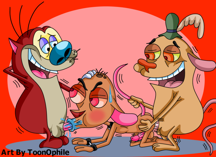 anal bondage incest non-human non-human_only oral ren_and_stimpy ren_hoek sven_hoek threesome toonophile toony yaoi