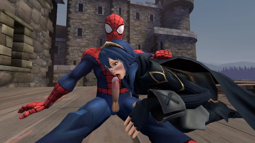 3d cowman crossover eastern_and_western_character female fire_emblem fire_emblem_awakening garry's_mod human lucina_(fire_emblem) male marvel peter_parker spider-man spider-man_(series) straight straight_hair super_smash_bros.