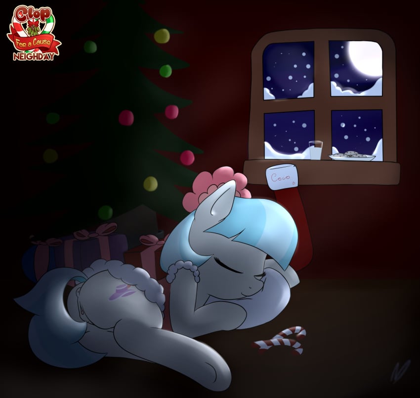 2015 anus christmas coco_pommel earth_pony equine female feral friendship_is_magic holidays horse mammal my_little_pony neighday pony pussy