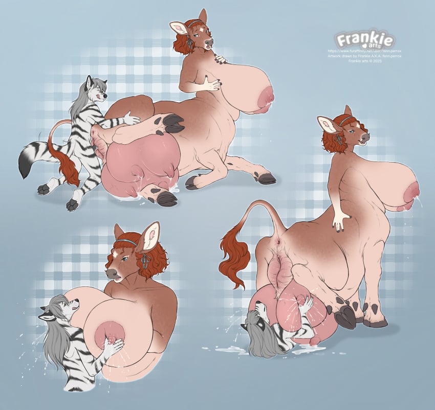 animal_genitalia animal_pussy anthro anus areola belly big_areola big_breasts big_teats bodily_fluids bovid bovid_taur bovine bovine_ears bovine_genitalia bovine_pussy bovine_taur bovine_teats bovine_udders breast_grab breast_squish breasts canid canine canis daisy_(zwerewolf) duo female fenn.perrox genitals hand_on_breast hi_res hooves huge_areola huge_breasts huge_teats huge_udders interspecies lactating larger_female larger_taur male male/female mammal mammal_taur milk penetration penis plump_labia projectile_lactation pussy sagging_breasts size_difference slightly_chubby smaller_anthro smaller_male squish taur teat_grab teats udder_grab udder_lactation udders vaginal_penetration vaginal_penetration wolf zal_(zwerewolf)