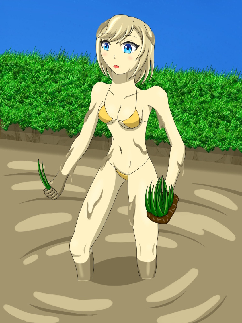 alternate_version_available breasts female female_only monster_strike mud outdoors outside slowly_(artist) solo spica_(monster_strike) tagme