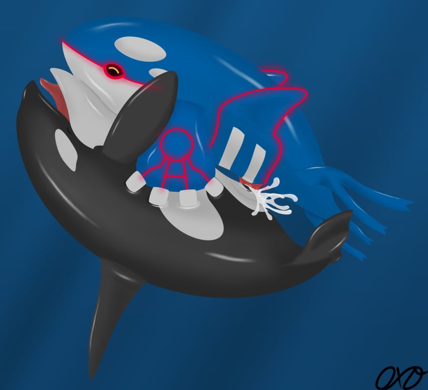 cetacean cum cum_in_pussy cum_inside female feral feral_on_feral hi_res interspecies kyogre male mammal marine nintendo open_mouth orca orcaxdragon penetration penis pokemon pokephilia pussy straight underwater vaginal_penetration video_games water whale