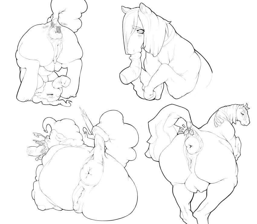 2015 anal anatomically_correct anatomically_correct_pussy anilingus animal_genitalia anus ass beast_rimming blush closed_eyes crotchboobs cum cum_in_mouth cum_inside cum_out_nose disembodied_penis earth_pony equine equine_pussy female female_feral feral friendship_is_magic hair horse male mammal monochrome my_little_pony oral penis pinkie_pie_(mlp) pony puffy_anus pussy rimjob rimming sex straight upright-infinity