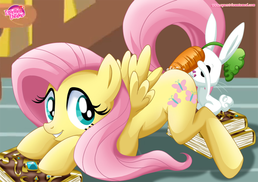 angel_bunny carrot equestria_untamed female fluttershy_(mlp) friendship_is_magic my_little_pony straight_hair tagme wings