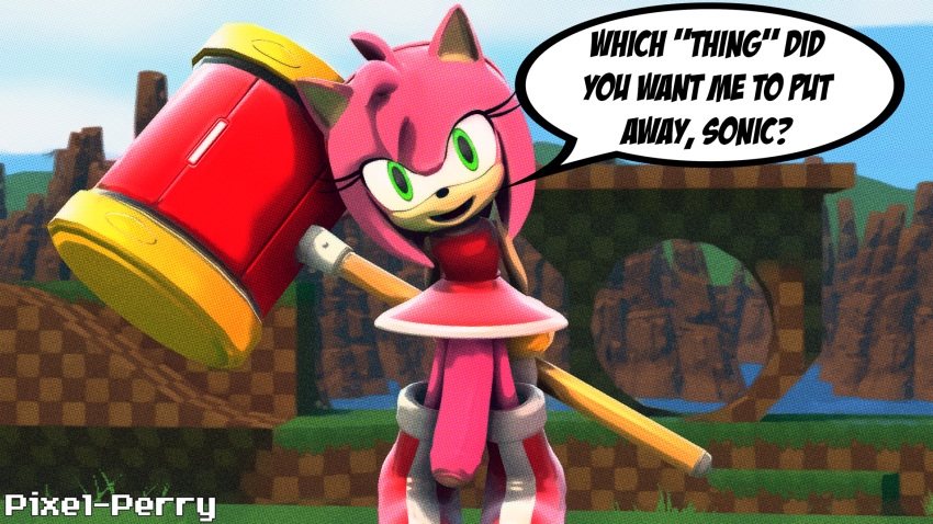 1futa 3d amy_rose big_penis comic dickgirl futanari green_eyes hammer hedgehog hi_res intersex looking_at_viewer melee_weapon penis penis_under_dress piko-piko_hammer piko_piko_hammer pixel-perry pose solo solo_futa sonic_(series) text tools uncut war_hammer weapon yandere