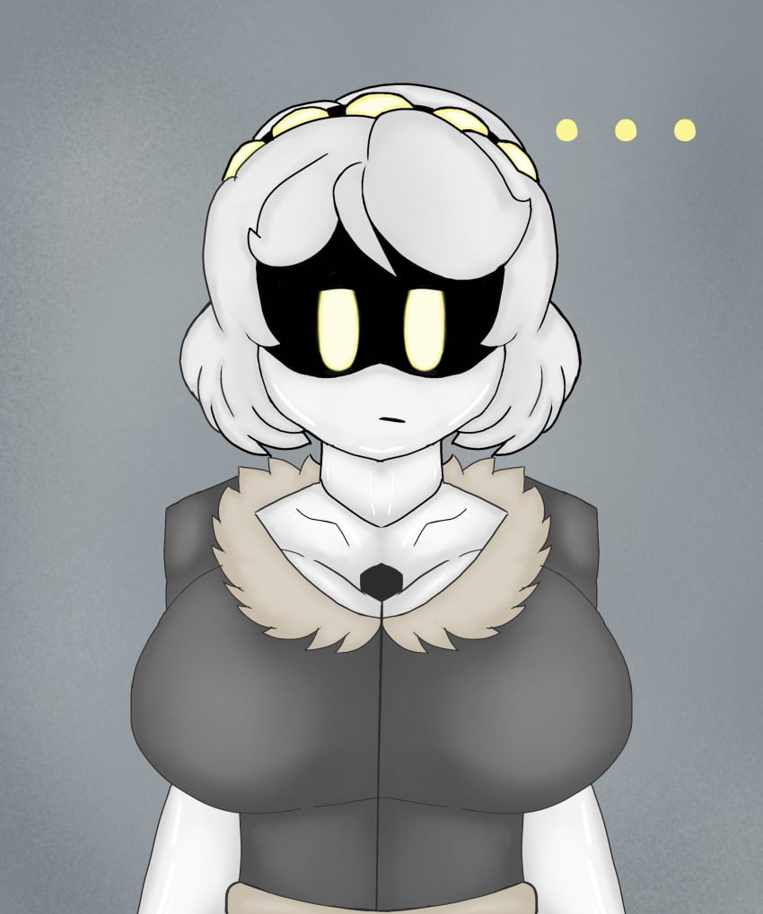 ... ...? 1girls 1male 1male1female 1males 1man 2025 2d 2d_(artwork) 2d_artwork big_breasts black_jacket breasts eyes female fur_jacket glitch_productions murder_drones nsfw ok_sign robot robot_girl robot_humanoid sd_loveher_(artist) shiny_body shiny_metal short_hair silver_hair text text_bubble top_heavy unseen_male_face v_(murder_drones) white_body yellow_eyes
