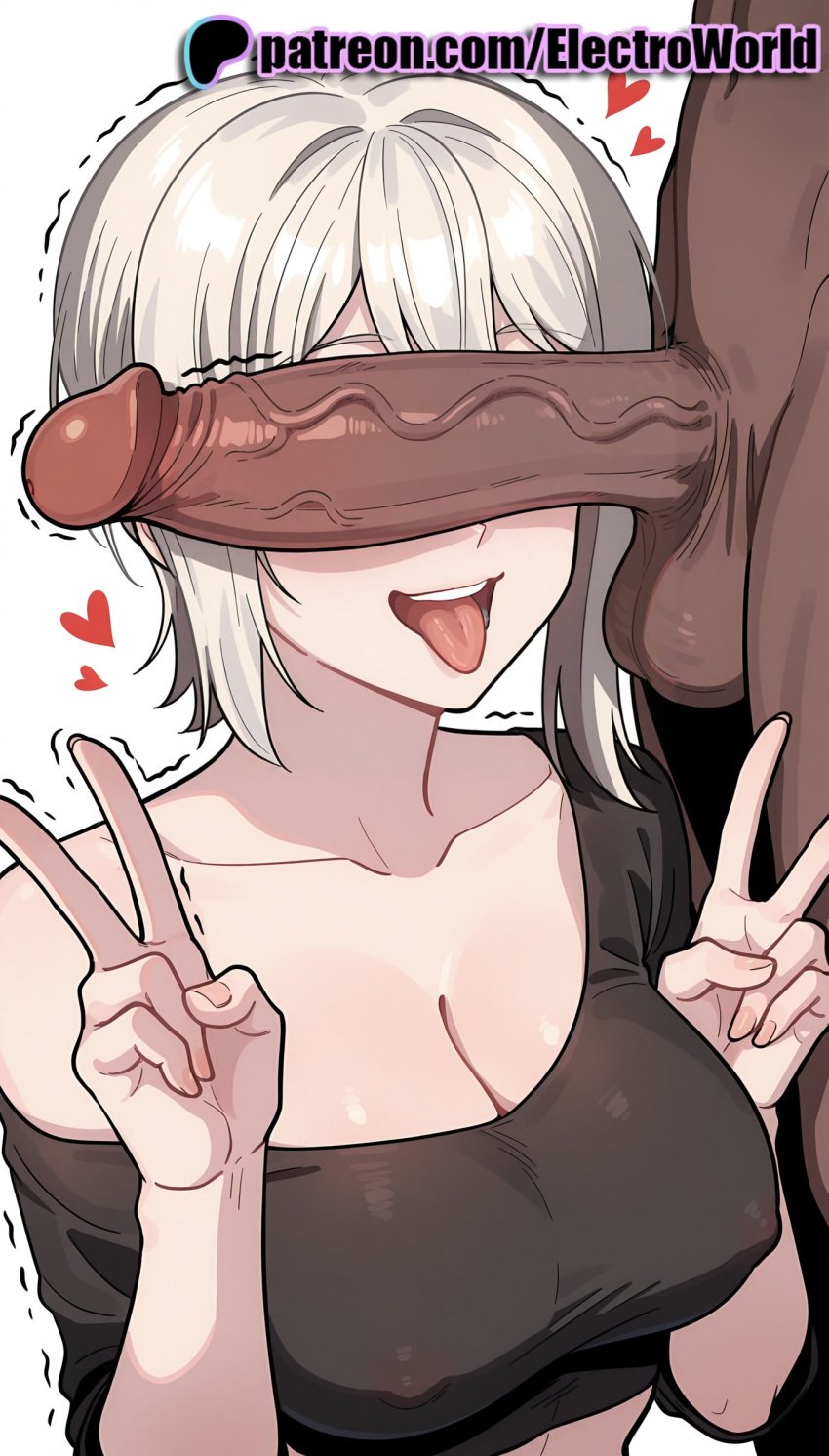 1boy 1girls 2025 ai_generated artist_name breasts breasts breasts bust chest cleavage clothed_female_nude_male cock covered_nipples dick double_v electroworld erection female food_wars head_out_of_frame heart hi_res high_quality high_resolution highres huge_cock large_penis large_testicles motion_lines nakiri_alice patreon patreon_username penis penis_awe penis_on_face precum shokugeki_no_souma stable_diffusion straight testicles tongue tongue_out transparent_background trembling twitching_penis uncensored v veins veiny_penis w watermark