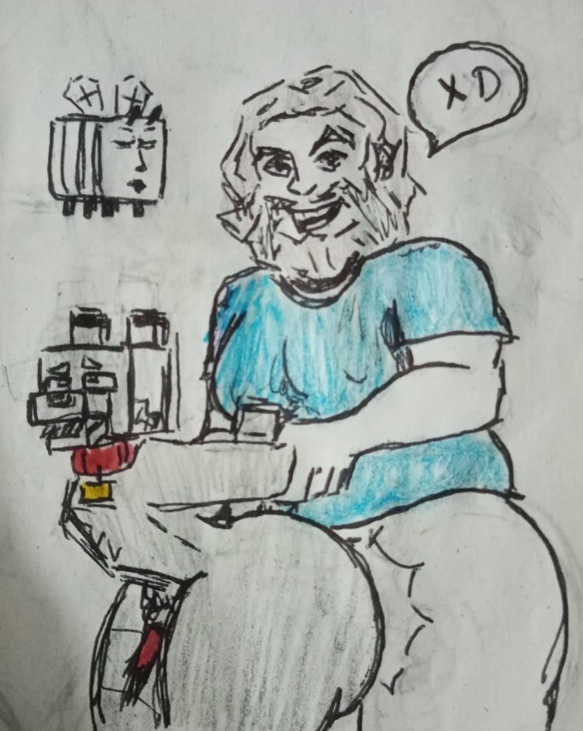 2boys a_minecraft_movie anal anal_sex anthrofied ass beard bee_(minecraft) big_ass big_butt blue_shirt butt camine canid canine canis collar dennis_(a_minecraft_movie) dog_penis eyes_rolled_back eyes_rolling_back fat_ass fat_male genitals grin grinning grinning_at_viewer hairy_male huge_ass interspecies jack_black kaxta knot knotted_penis male mature_male meme_clothing minecraft partially_clothed penis shirt shitpost smile smiling smiling_at_viewer steve_(minecraft) thick_thighs wolf wolf_(minecraft) xd yaoi