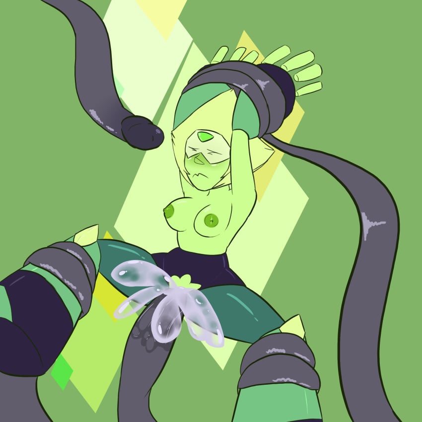 alien breasts clothed clothing cum cum_inside female forced gem_(species) humanoid limb_enhancers nipples penetration peridot_(steven_universe) pussy sex steven_universe sunshinyfire tentacle vaginal_penetration