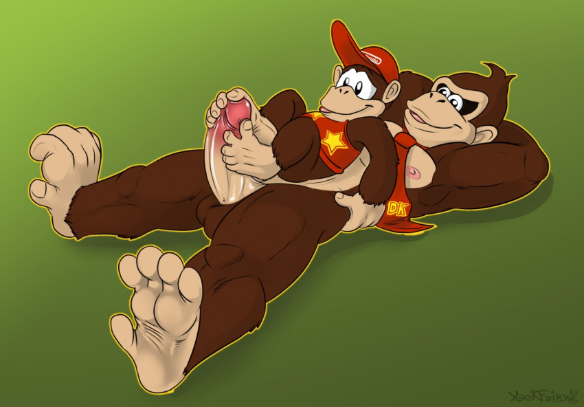 animal barefoot boner chan diddy_kong donkey_kong donkey_kong_(series) erection feet footjob furry male_only nintendo penis sex soles toes yaoi yaoifairy