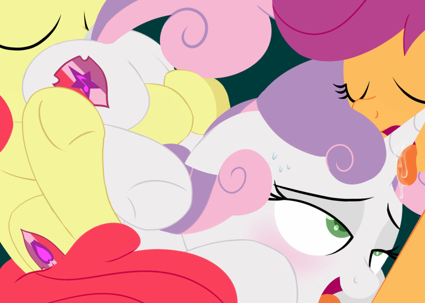 2016 apple_bloom_(mlp) cunnilingus dtcx97 earth_pony equine female feral friendship_is_magic horn horse mammal my_little_pony oral pegasus penetration pony scootaloo_(mlp) sex sweetie_belle_(mlp) unicorn vaginal_penetration wings yuri