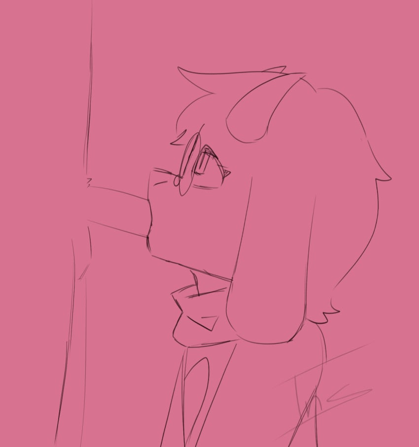 animated anthro balls bovid caprine clothed clothing darkner deltarune duo eyewear fellatio floppy_ears genitals glasses goat hi_res horn insate kris_(dark_world_form) kris_(deltarune) kris_dreemurr male male/male mammal nude oral penile penis penis_in_mouth ralsei ralsei_(deltarune) ralsei_with_white_fur robe scarf sex side_view sucking undertale_(series) wearing_glasses