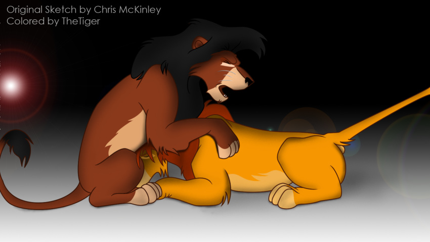 2boys chris_mckinley disney feline feral gay kovu lion male male_only mammal oral simba the_lion_king thetiger yaoi