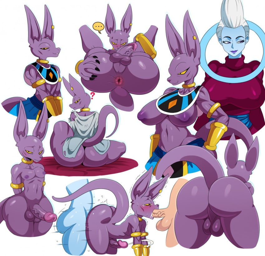 2boys 2girls anal anal_sex angel_(dragon_ball) anus ass balls beerus breasts clothing cum dragon_ball dragon_ball_super dragon_ball_z fellatio femboy god_of_destruction nipples nude oral penetration penis presenting rule_63 sssonic2 whis yaoi