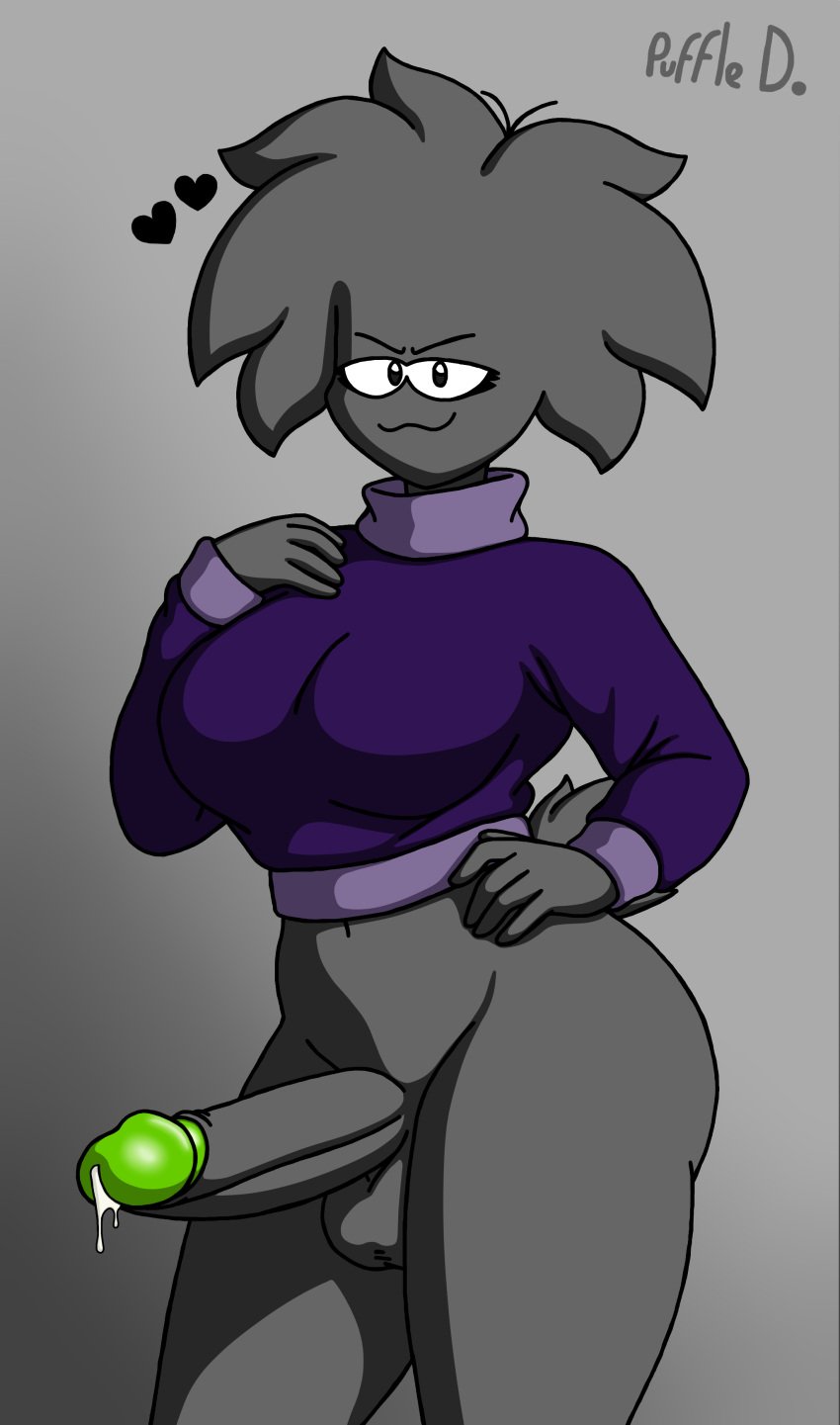 1futa black_fur futa_only futanari penis puffle puffledreemurr sweater