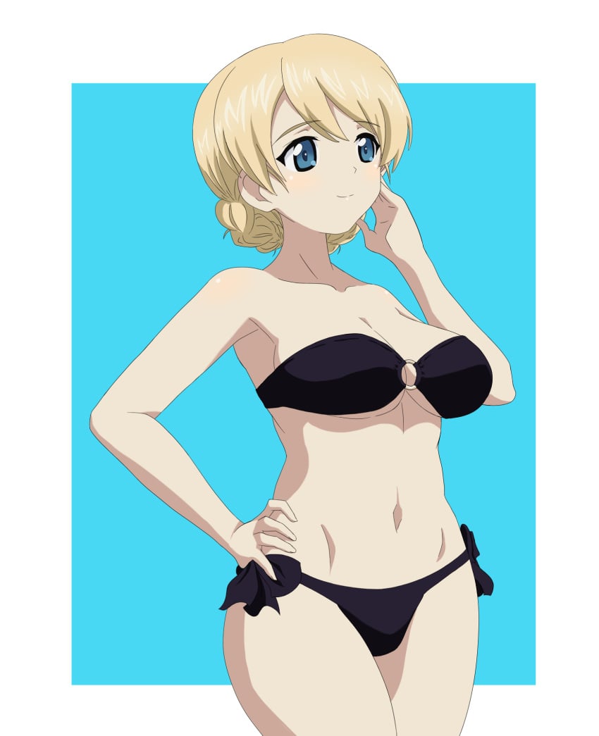 bikini breasts darjeeling_(girls_und_panzer) girls_und_panzer highres lucasddst swimsuit