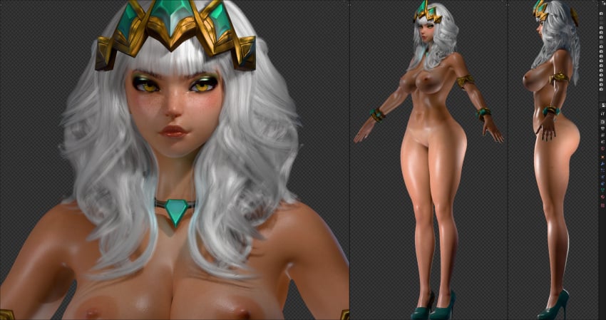 3d blender blender_(software) kinkycat3d kinkykatt3d league_of_legends qiyana_yunalai riot_games