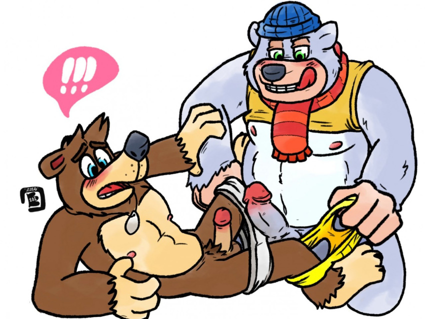 balls banjo-kazooie banjo_(banjo-kazooie) boggy bowserboy101 male male_only multiple_males penis