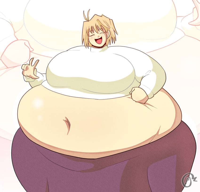 arcueid_brunestud bbw belly belly_overhang big_belly big_breasts big_female blush body_modification boobs chubby chubby_female deep_navel fat fat_ass fat_female fat_fetish fat_girl fat_woman fatty huge_belly huge_breasts hyper_belly large_belly large_breasts large_female massive_belly mochiistar muffin_top obese obese_female overweight overweight_female peace_sign plump smile tsukihime tummy type-moon victory_sign weight_gain wide wide_hips