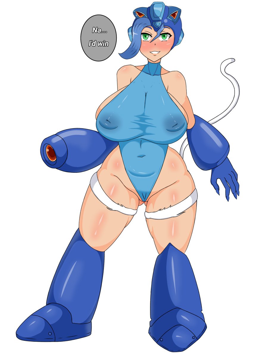 1girls 2024 armor armored_boots armored_gloves ass big_ass big_breasts big_butt blue_hair boots breasts capcom cat_ears cat_humanoid cat_tail catgirl cosplay crossover crossover_cosplay curvaceous curvy curvy_body curvy_figure damaged_clothes darkstalkers defeat defeated felicia_(darkstalkers) feline female_only gloves green_eyes helmet huge_ass huge_boobs huge_breasts huge_butt knocked_out leotard mega_buster mega_felicia mega_man mega_man(classic) mega_man_(cosplay) mhe_8888 one_eye_closed solo solo_female solo_focus tagme thick_thighs