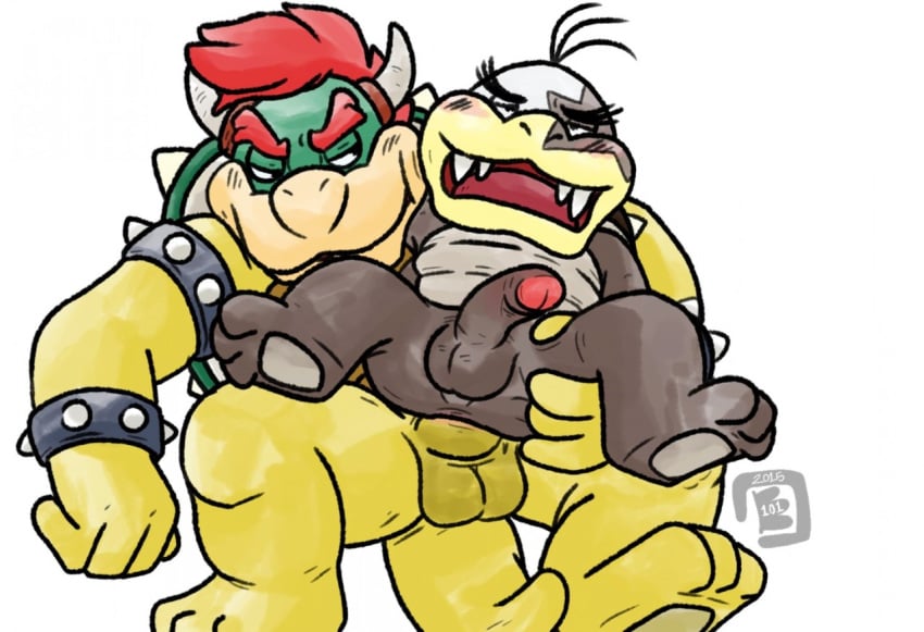 2boys anal animal balls bowser bowserboy101 furry gay koopa koopaling koopalings male male_only mario_(series) morton_koopa_jr. multiple_boys nintendo penis sex yaoi