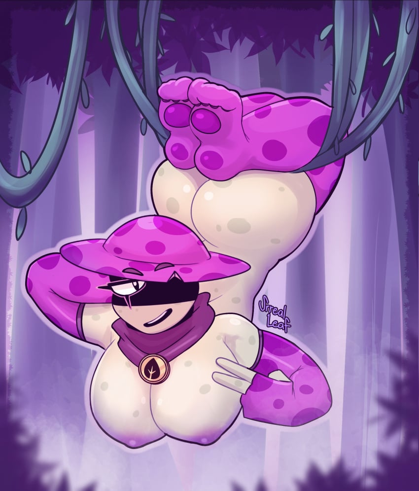 1girls anthro anthrofied ass breasts breasts female flora_fauna fungi_humanoid fungus mushroom mushroom_girl nightcap_(pvz:h) plant plant_girl plant_humanoid plantie plants_vs_zombies popcap_games pussy srrealleaf