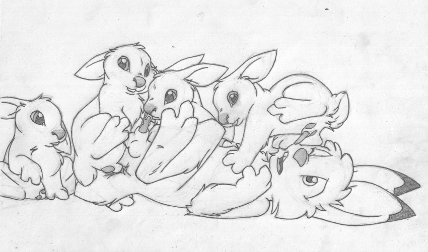 anal anal_sex anthro anthro_on_feral anus balls buckteeth erection feral gangbang greyscale group group_sex imminent_oral jake_cottontail lagomorph legs_up lying male mammal mizzyam monochrome nude on_back on_top one_eye_closed open_mouth oral pencil_(artwork) penetration penis penis_tip precum rabbit sex sheath side_view size_difference tapering_penis teeth traditional_media_(artwork) yaoi zoophilia