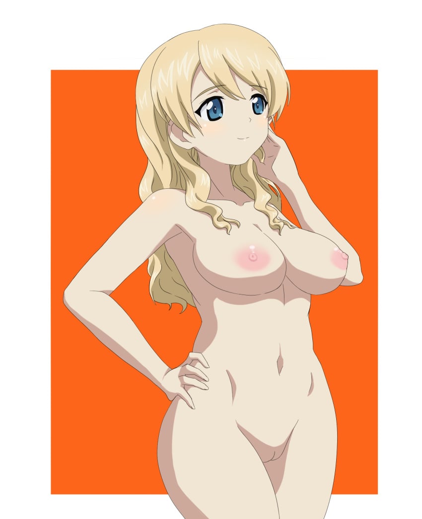 bikini breasts darjeeling_(girls_und_panzer) girls_und_panzer highres lucasddst nipples swimsuit