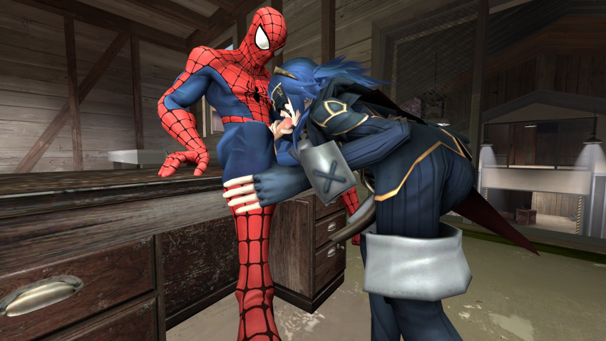 3d cowman crossover eastern_and_western_character female fire_emblem fire_emblem_awakening garry's_mod human lucina_(fire_emblem) male marvel peter_parker spider-man spider-man_(series) straight straight_hair