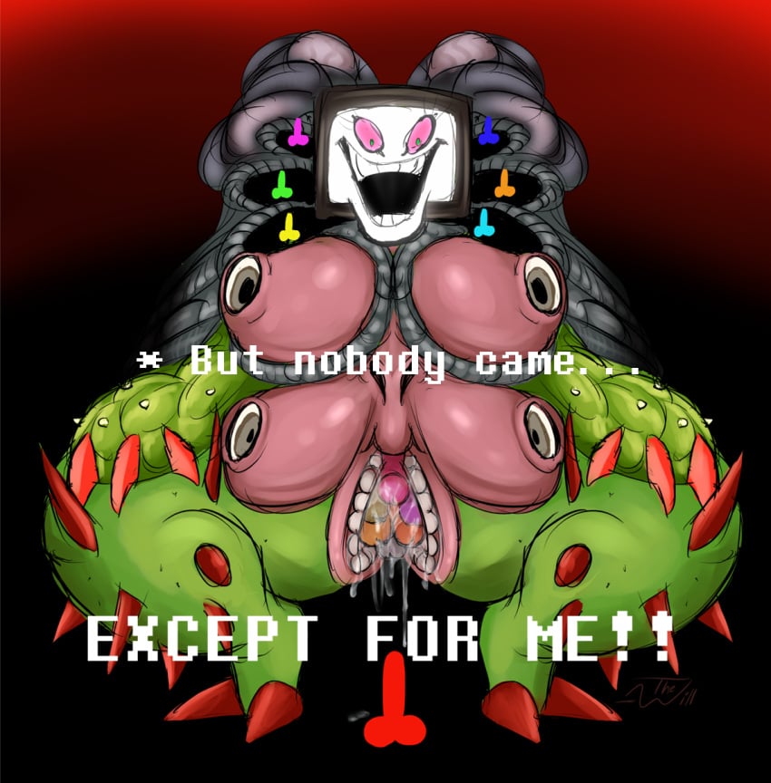 1girls anthro body_horror breasts busty cactus claws drooling female female_only flowey_the_flower huge_breasts large_breasts multi_breast nightmare_fuel nipples nude nudity omega_flowey peddles penis photoshop photoshop_flowey plant pussy rule_63 saliva solo solo_female spoilers thewill thorns under(her)tail undertale undertale_fanfiction vagina_dentata video_games what