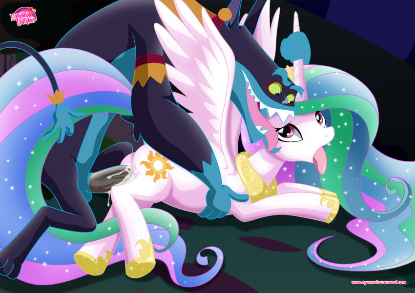 ahuizotl_(mlp) alicorn anthro ass balls bbmbbf blue_fur cum cum_in_pussy cum_inside cum_on_body cum_on_penis cutie_mark equestria_untamed equine female feral friendship_is_magic from_behind_position fur green_eyes hair hand_on_stomach horn horn_grab horse long_hair lying male mammal moan multicolored_hair my_little_pony on_front orgasm palcomix penetration penis pink_eyes princess princess_celestia_(mlp) royalty sex straight tongue tongue_out vaginal_penetration white_fur wing_boner wings