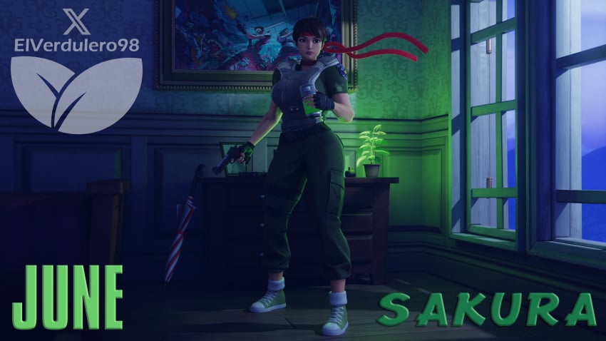 3d elverdulero98 fortnite rebecca_chambers_(cosplay) sakura_kasugano_(fortnite) tactical_gear