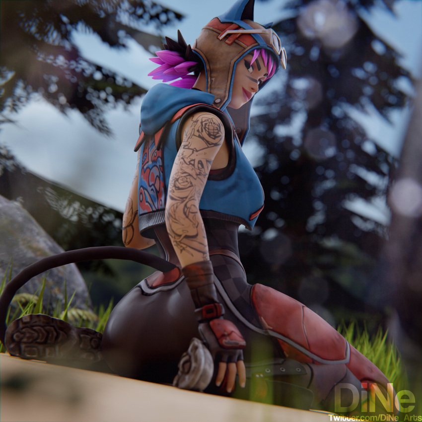 cat_ears clothing curvy dine_arts female fortnite renegade_lynx tattoo tattoos