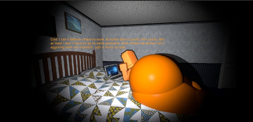 1boy ass big_ass big_ass_(male) big_butt cupcake887 dayshift_at_freddy's dialogue dsaf five_nights_at_freddy's fnaf fpe jack_kennedy_(dayshift_at_freddy's) old_sport speech_bubble