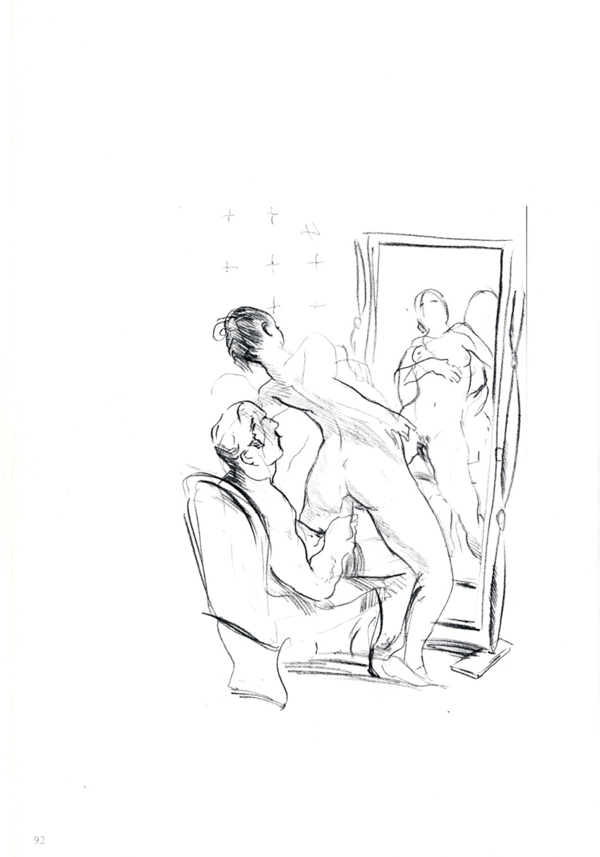 anal mirror reverse_cowgirl_position seated sketch tagme the_way_of_a_man_with_a_maid tom_sargent