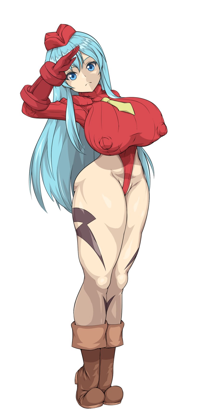 1girls alternate_costume arm_behind_back ass bare_legs big_ass blue_eyes blue_hair body_modification bodysuit boots brainwashing breasts cammy_white_(cosplay) corruption cosplay covered_nipples crossover eirika_(fire_emblem) expressionless female female_only femsub fire_emblem fire_emblem:_the_sacred_stones gloves hat hourglass_figure huge_breasts leg_tattoo legs leotard light_blue_hair long_hair long_sleeves looking_at_viewer mind_control necktie nintendo partially_visible_vulva pose quarter_(quarter_r18) red_hat red_leotard salute shadaloo_dolls slave solo street_fighter tattoo tiptoes transparent_background very_long_hair wide_hips